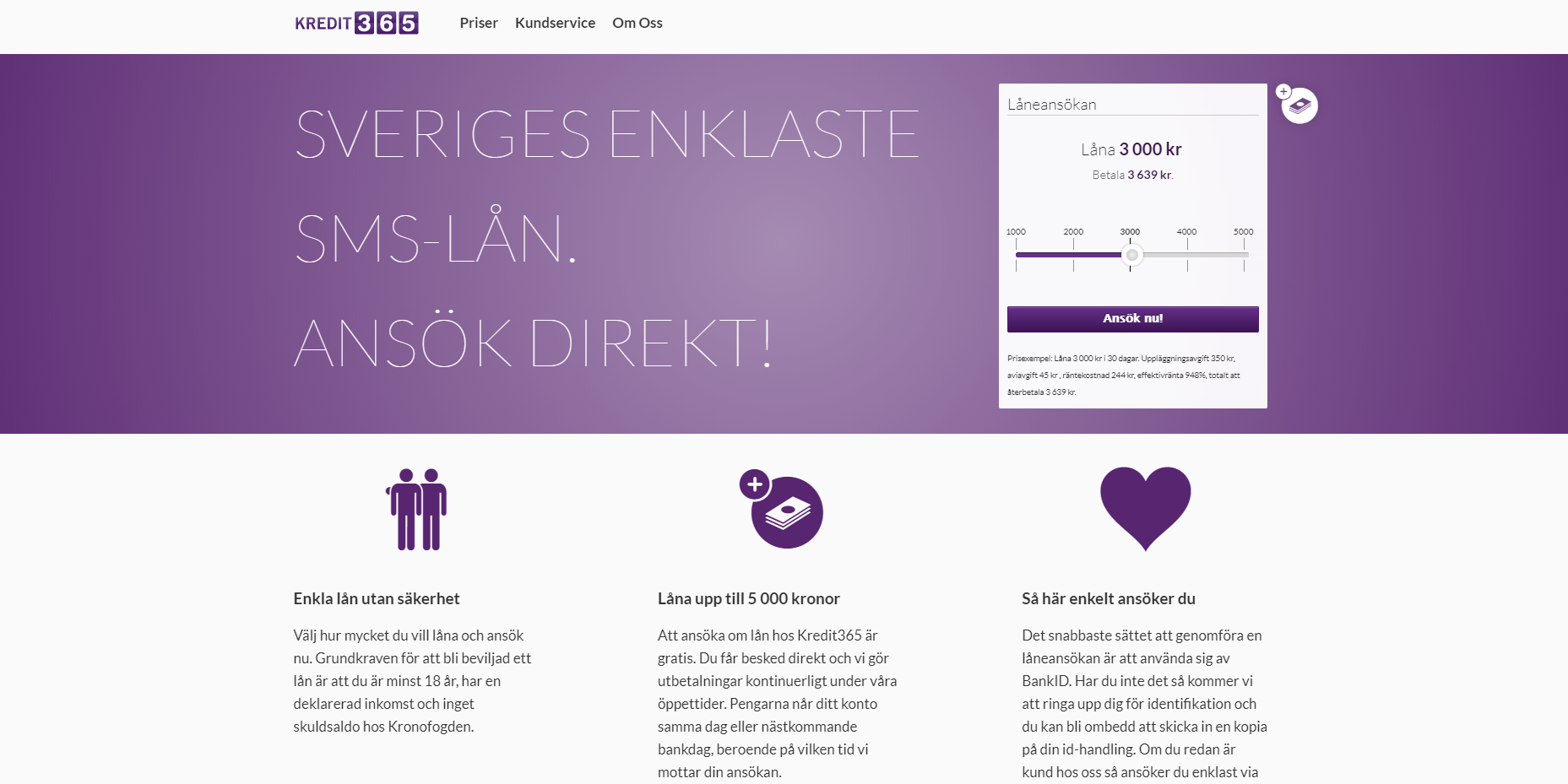Kredit365 skärmdump